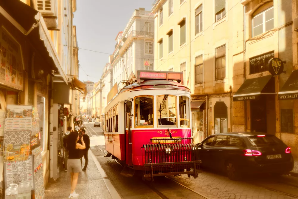 final analog version of the red tram